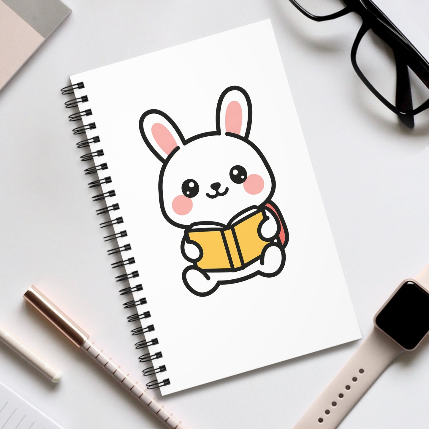 Cute Bunny Spiral Journal - Perfect for Kids and Adults, Ideal for Writing, Journaling, School, Gifts