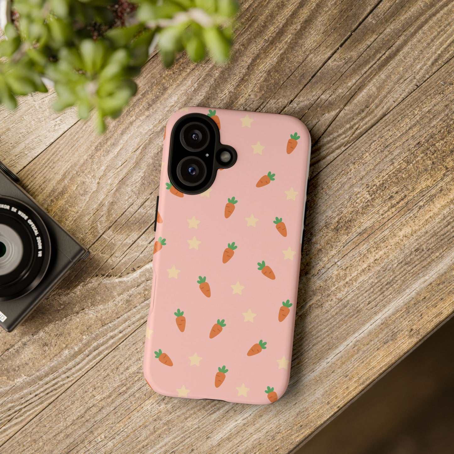 Carrot Pattern Phone Case, Cute Tough Phone Cover, Easter Gift, Vegetable Lover, Kids Gift
