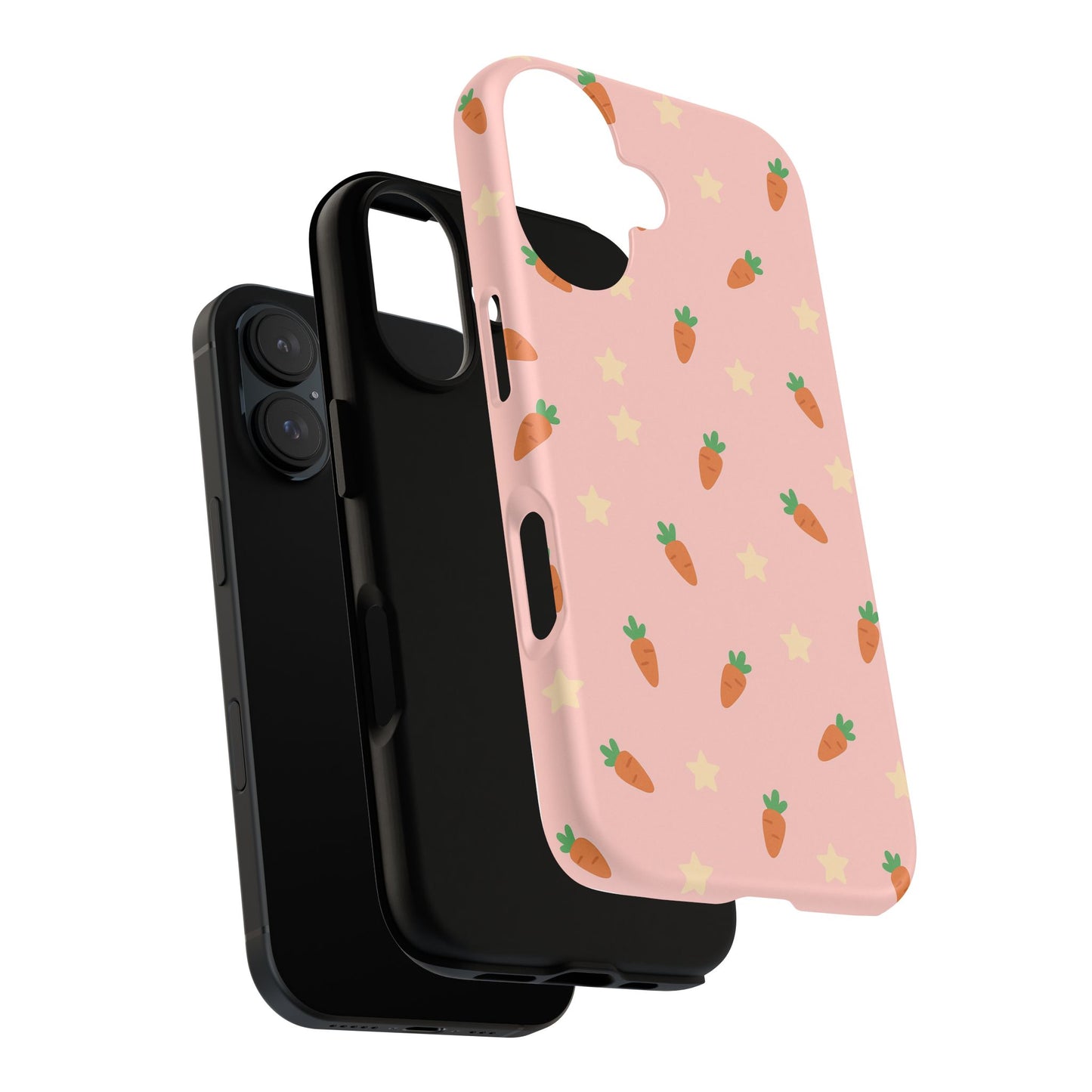 Carrot Pattern Phone Case, Cute Tough Phone Cover, Easter Gift, Vegetable Lover, Kids Gift