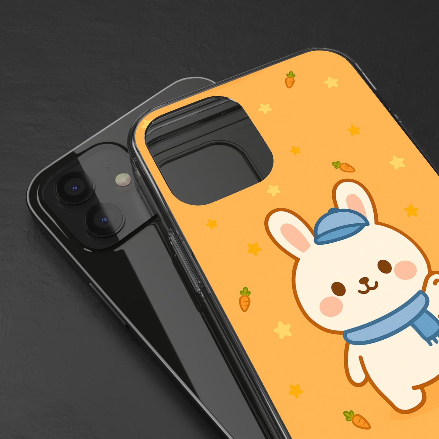 Playful Carrot and Star Clear Phone Case, Cute Clear Cover, Fun Phone Accessories for Kids, Gifts for Her, Spring and Summer Vibes, [...]