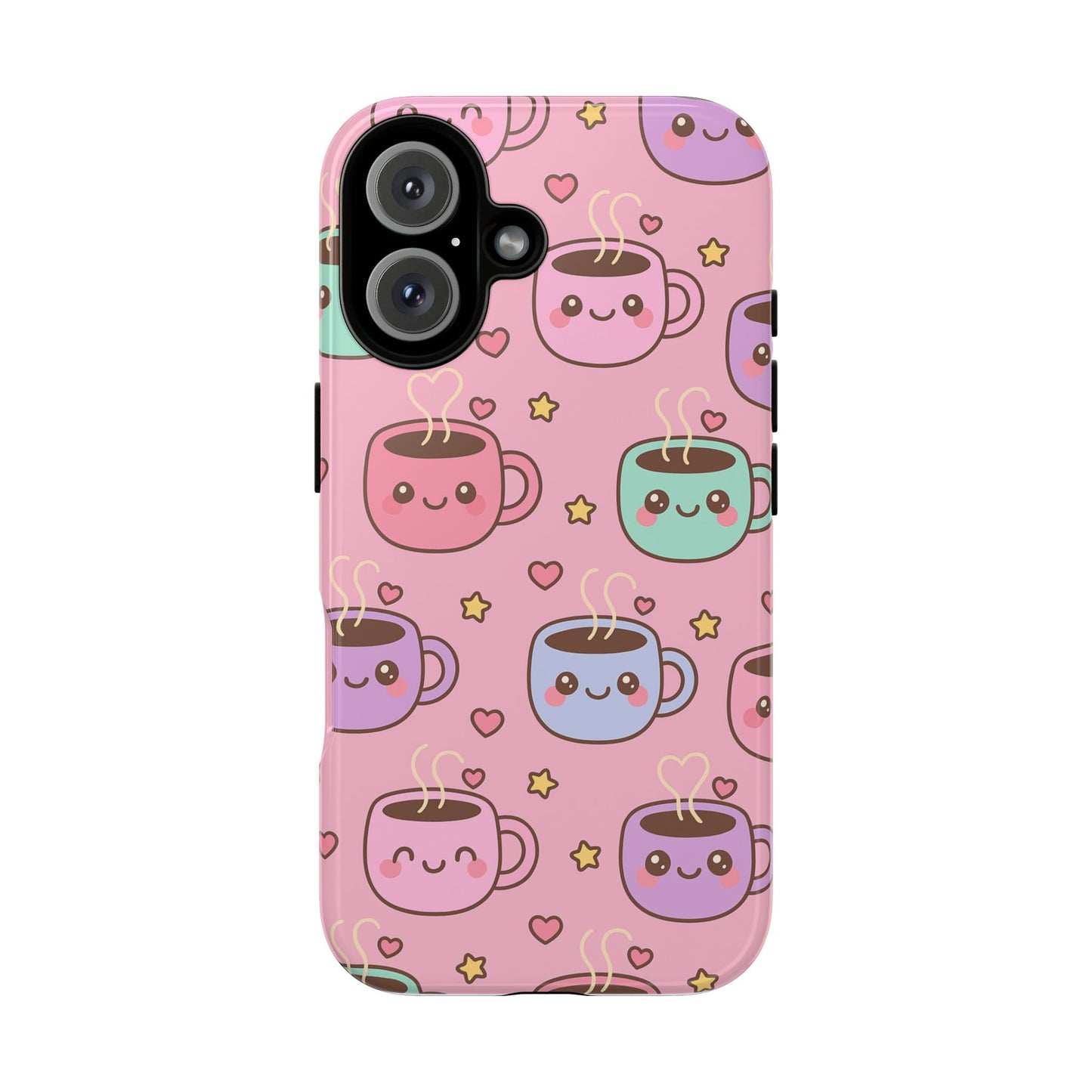 Cute Coffee Mug Phone Case, Kawaii Phone Accessory, Tough Cases, Gift for Coffee Lovers, Fun Phone Cover